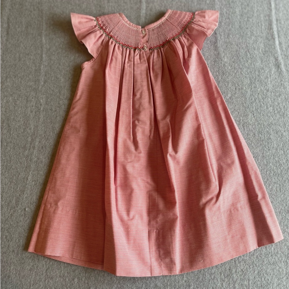 Pink Ruffled Smocked Sundress Watermelon - Picture 4 of 6